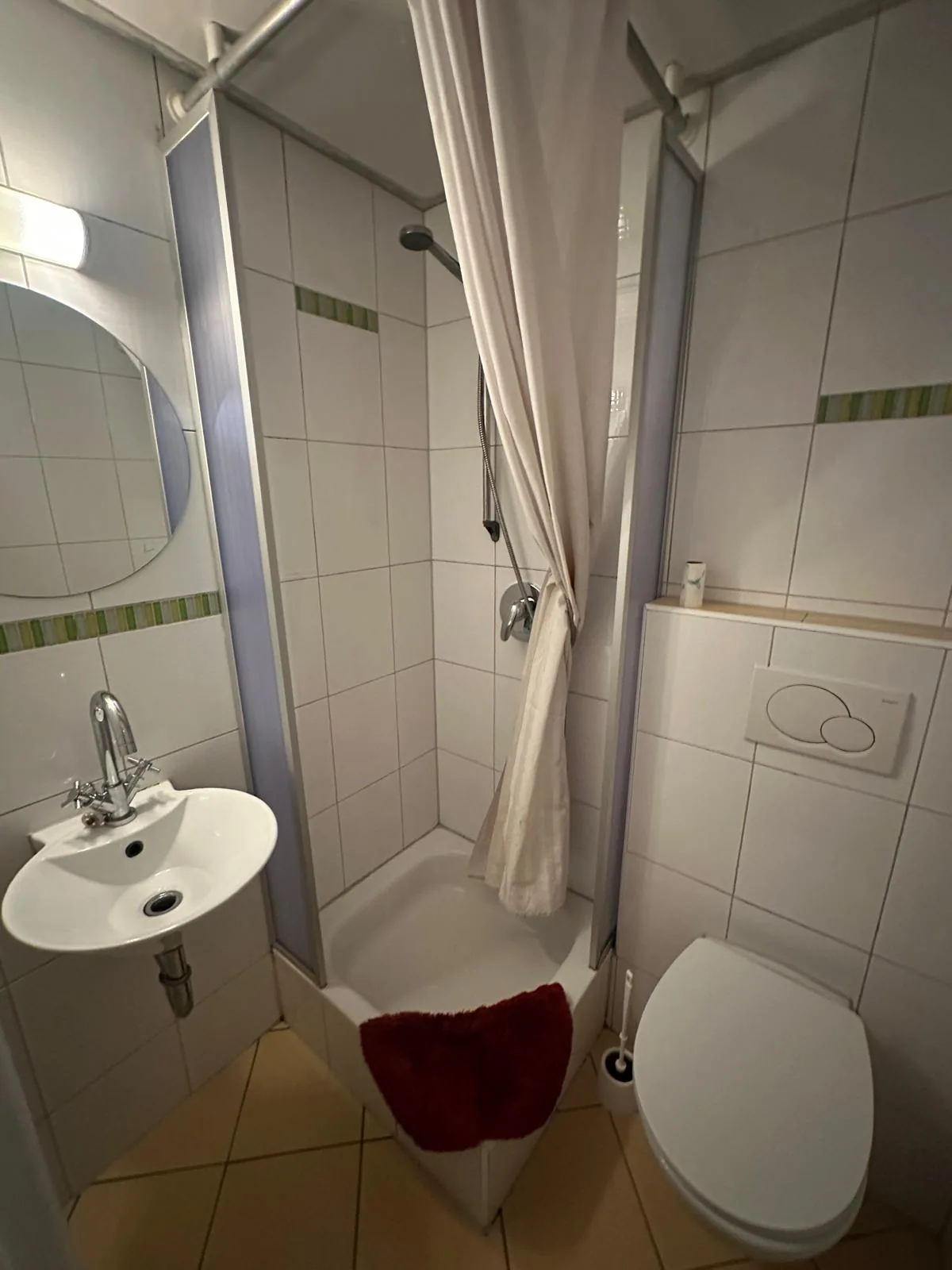 Badezimmer mit Dusche und WC im Haus 101 in Gundelsheim